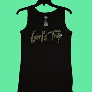 Girls Trip  rhinestone bling black sleeveless tank sz XS S M L XL XXL 1X…